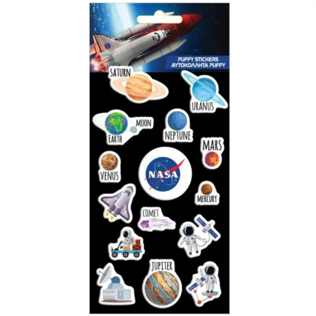 NASA 3D pufi matrica szett 10x22cm-es íven kép 1