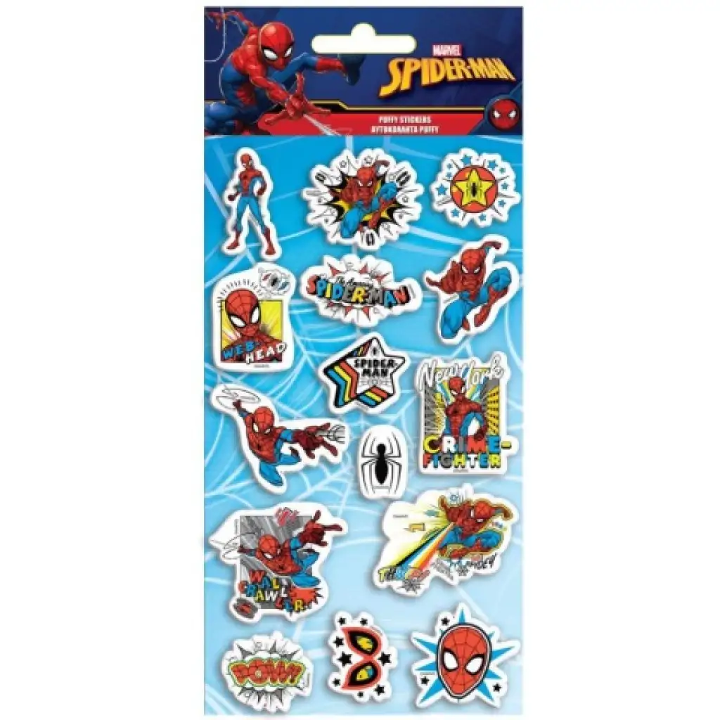 Csodálatos Pókember 3D pufi matrica szett 10x22cm-es íven kép 1