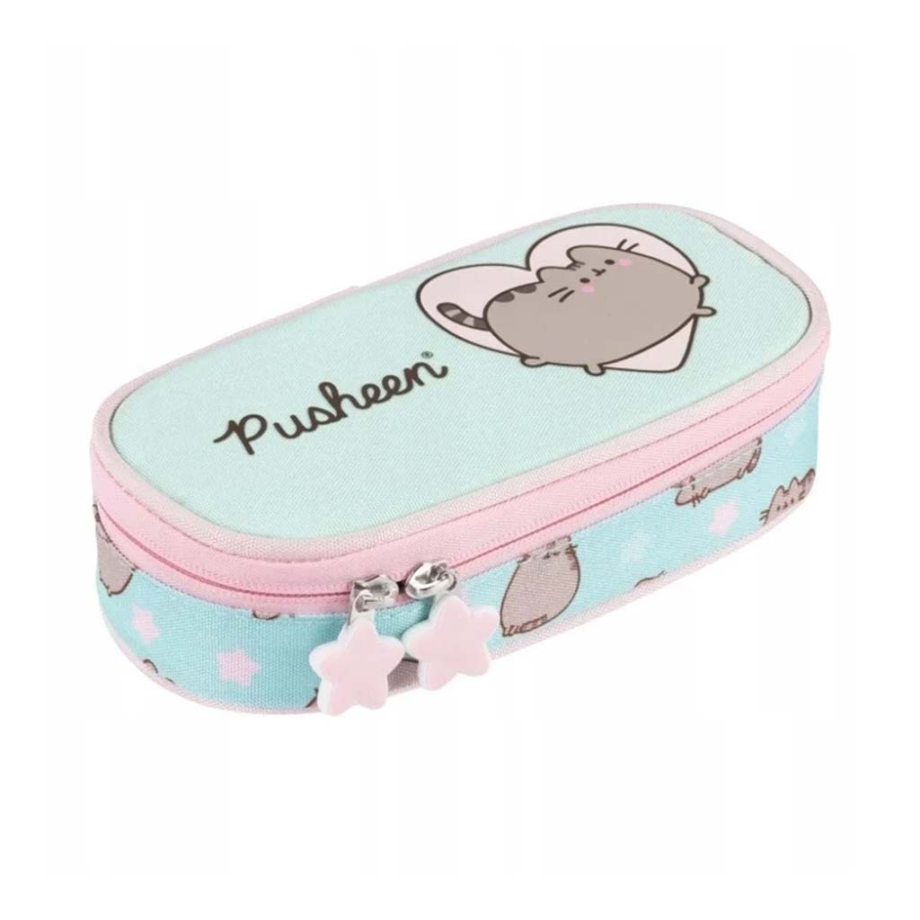 Pusheen kék ovális tolltartó 23x9,5x6cm kép 1
