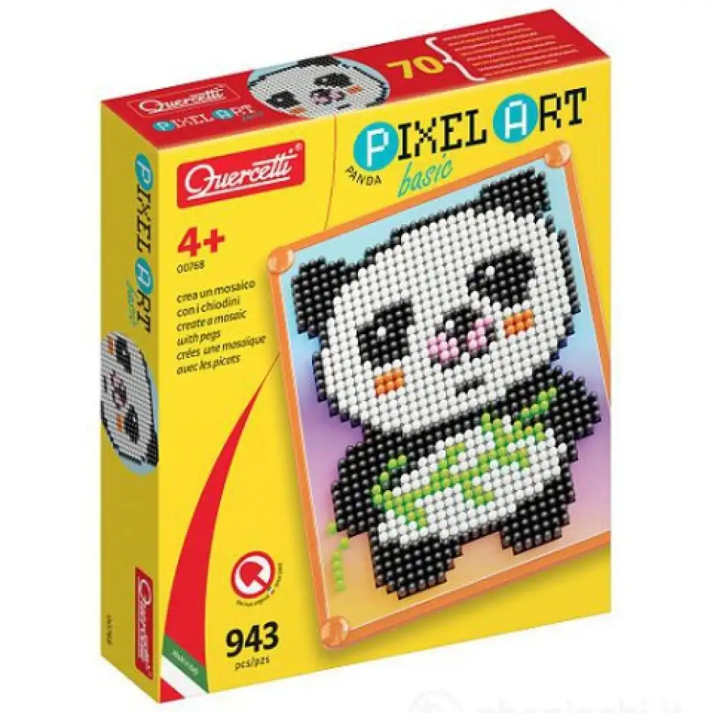Quercetti: Pixel Art Panda pötyi kép 1