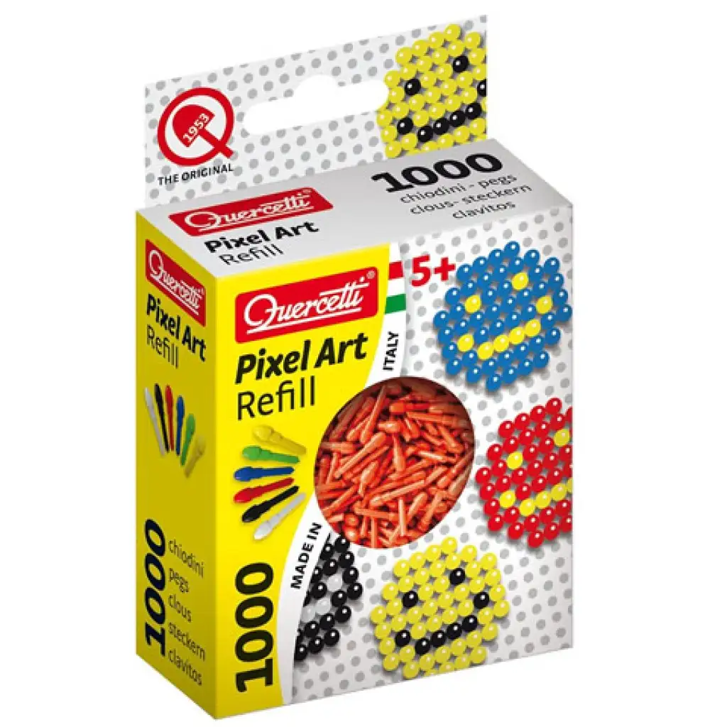 Quercetti: Pixel Art piros szinű pötyi utántöltő 1000db kép 1