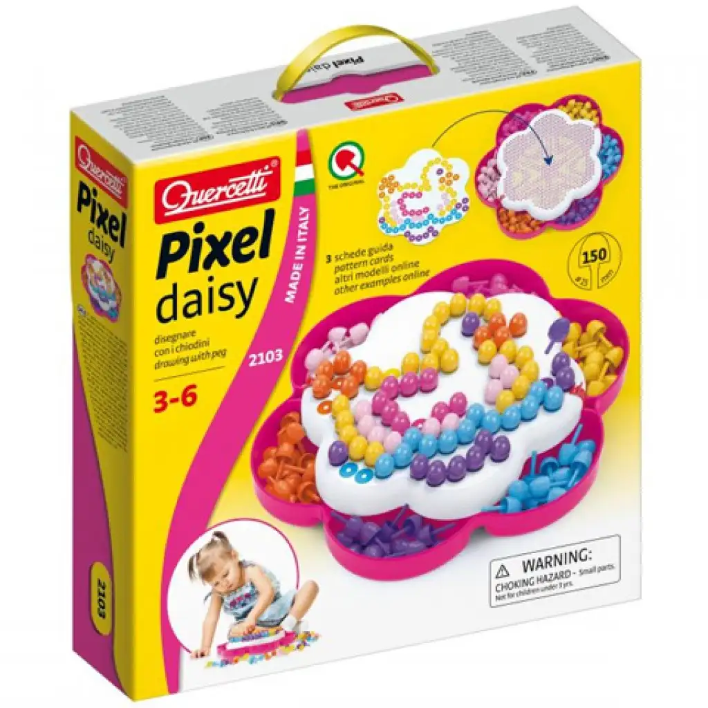 Quercetti: Pixel Daisy pötyi kirakó 150db-os kép 1