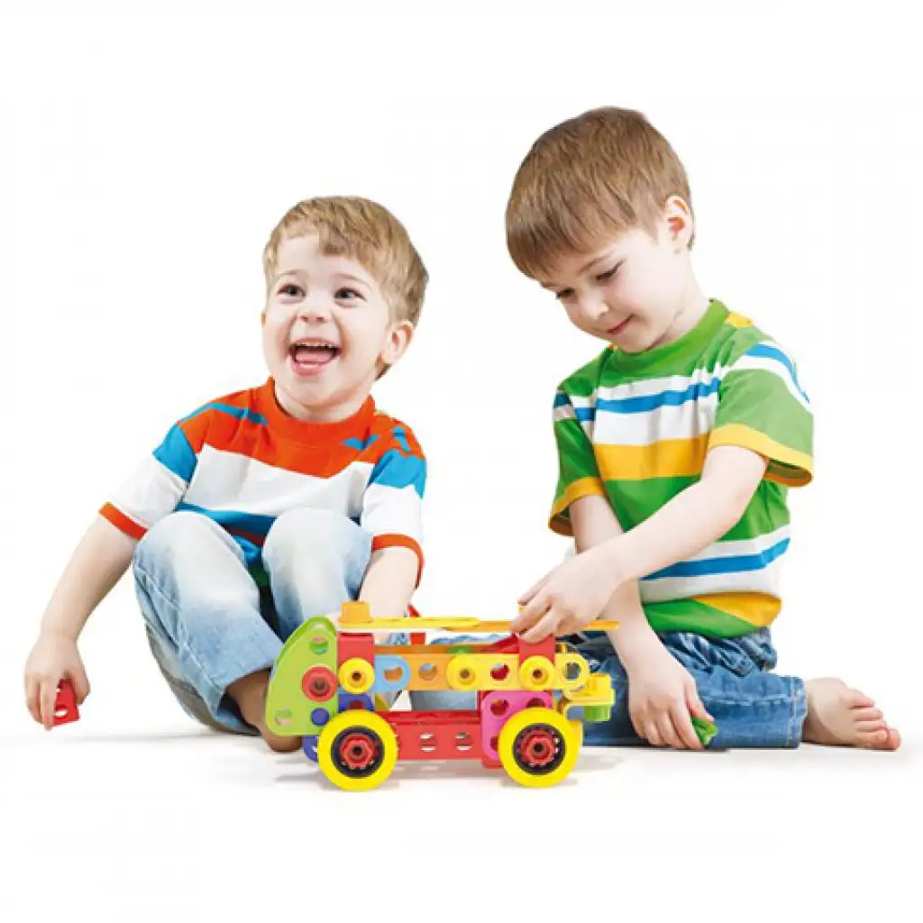 Quercetti: Tecno Jumbo járművek építőjáték szett 76db kép 5