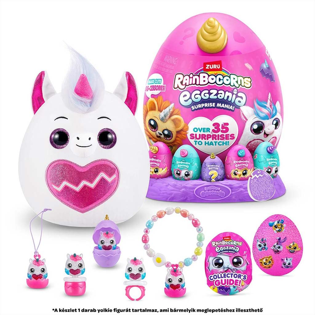Rainbocorns: Eggzania meglepetés tojás plüssfigurával többféle változatban 1db kép 8