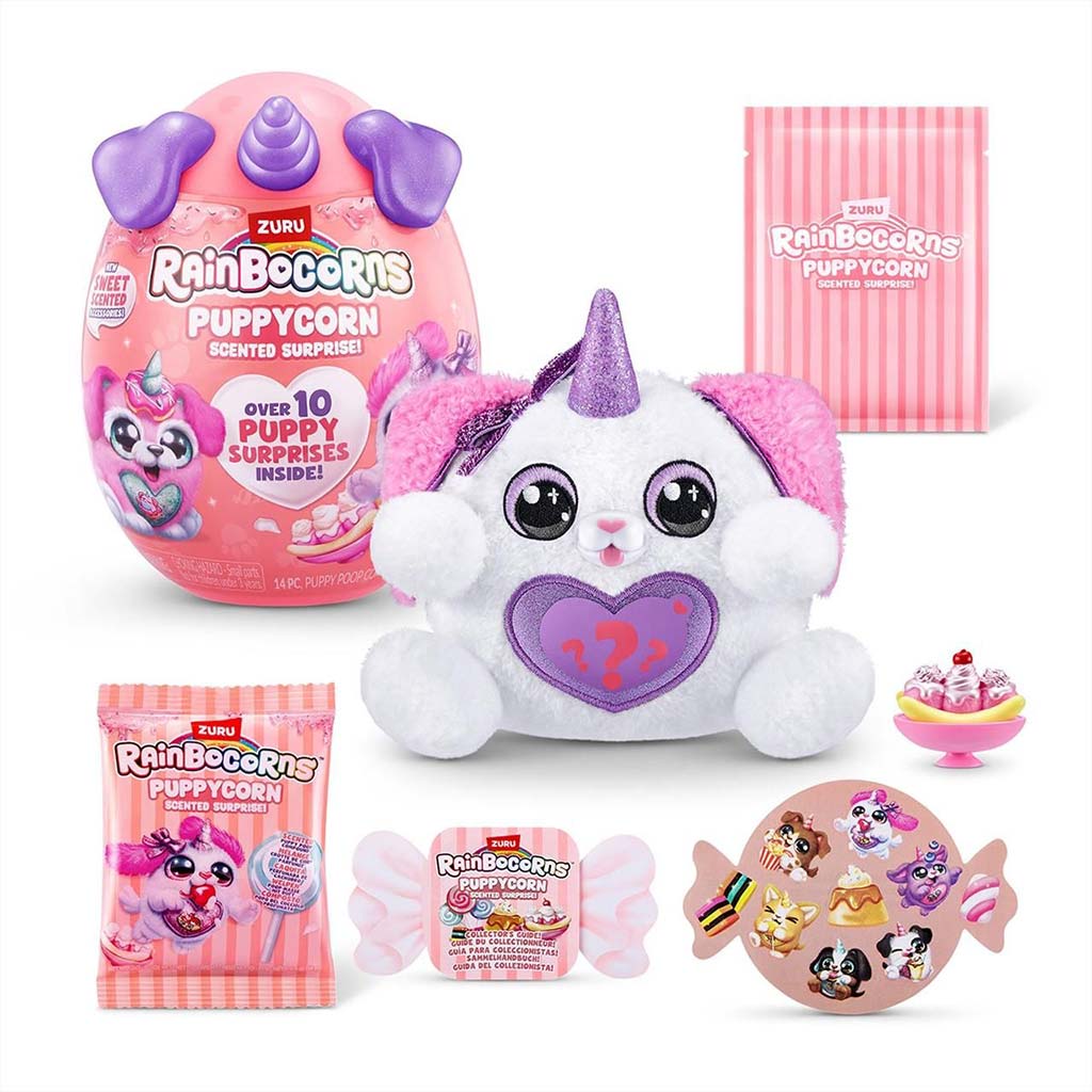 Rainbocorns: Pocket Puppycorn meglepetés illatos kutyus plüssfigura többféle változatban 1db kép 11