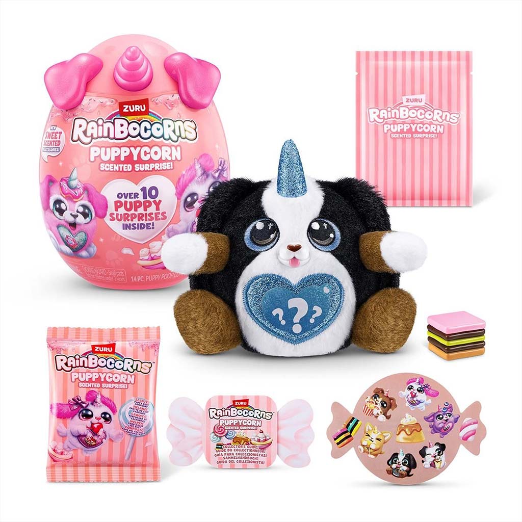 Rainbocorns: Pocket Puppycorn meglepetés illatos kutyus plüssfigura többféle változatban 1db kép 7