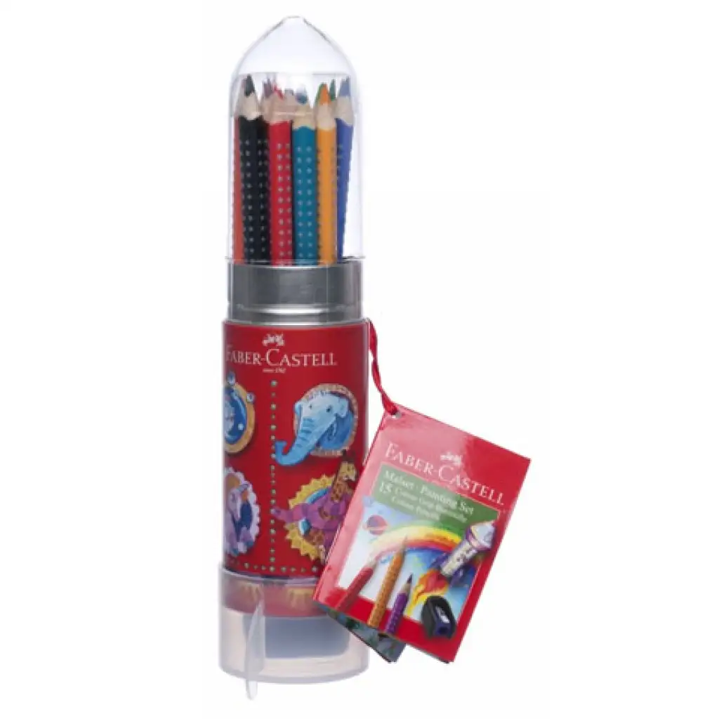 Faber-Castell: Rakéta színes ceruza 15db-os szett hegyezővel kép 1