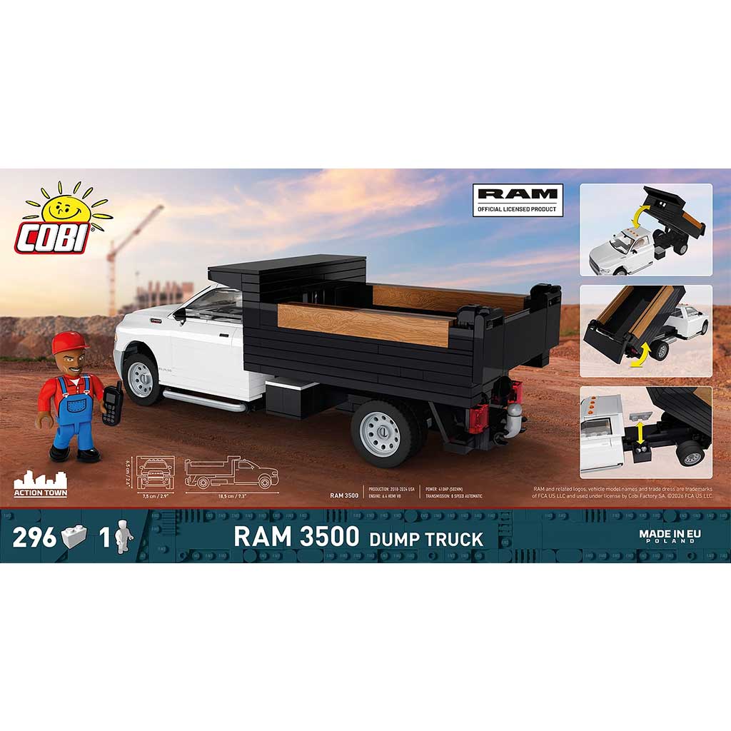 COBI: RAM 3500 Dump Truck autó építőjáték (24659) kép 2