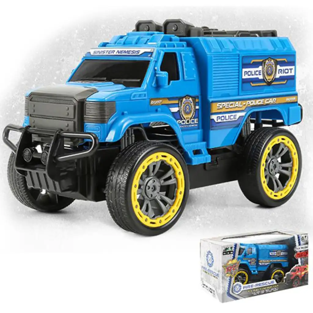 RC Távirányítós Off-Road rendőrségi járgány 4 különböző funkcióval kép 1