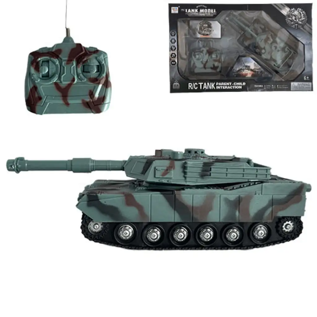 RC Távirányítós terepmintás M1 Abrams tank fénnyel és hanggal 1/32-es méretarány 23cm kép 1