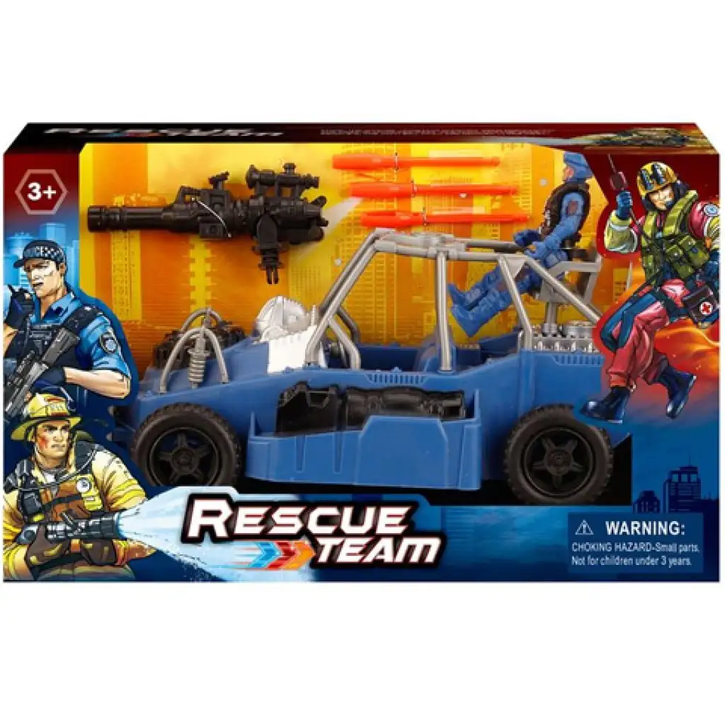 Rescue Team rendőrségi Buggy járgány figurával kép 1