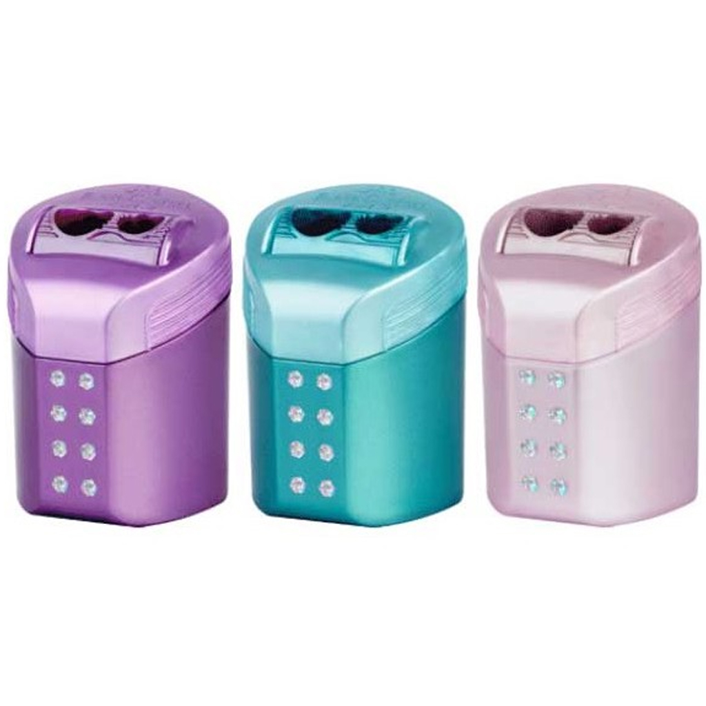 Faber-Castell: RollOn Sparkle két lyukú tartályos hegyező többféle színben 1db kép 1