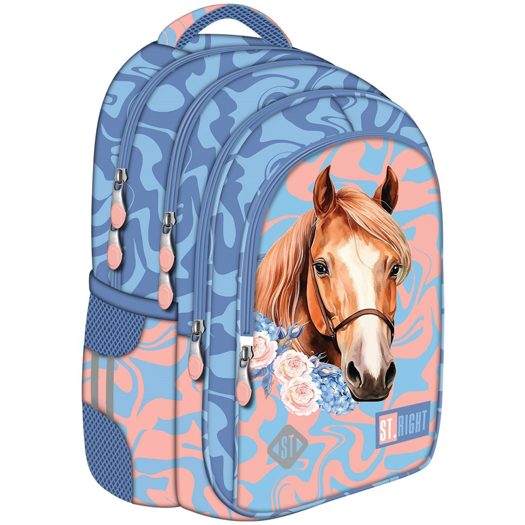 St.Right Romantic Horse lovas iskolatáska, hátizsák BP58 40x28x18cm kép 1