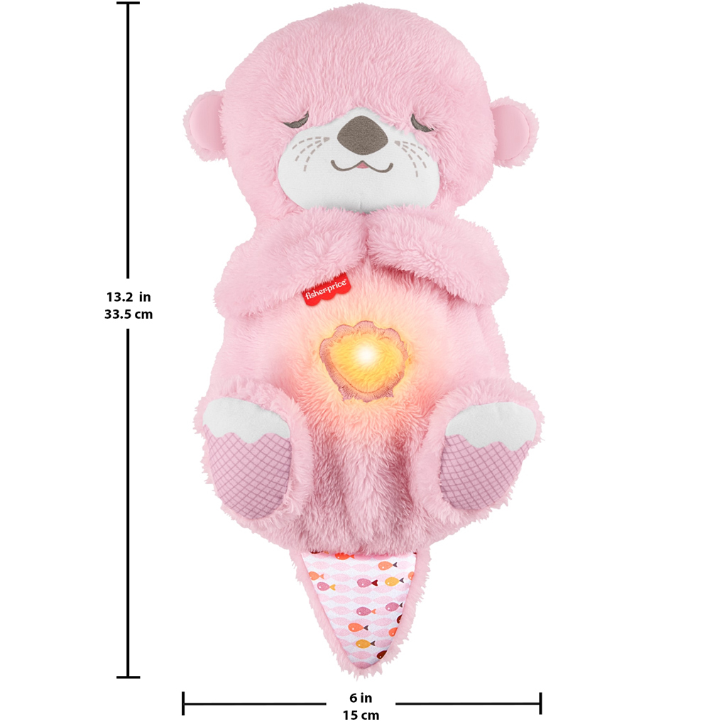 Fisher-Price: Rózsaszín szunyókáló vidra funkciókkal - Mattel kép 3