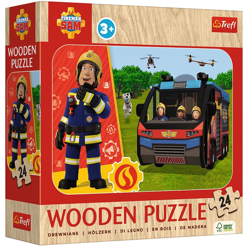 Sam a tűzoltó 24db-os fa puzzle - Trefl kép 1