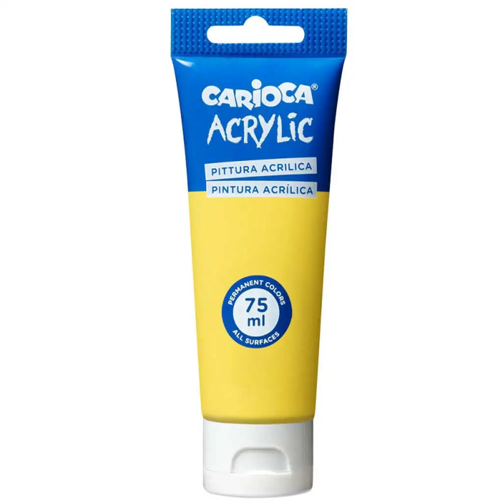 Acrylic 75ml-s akril festék sárga színben - Carioca kép 1