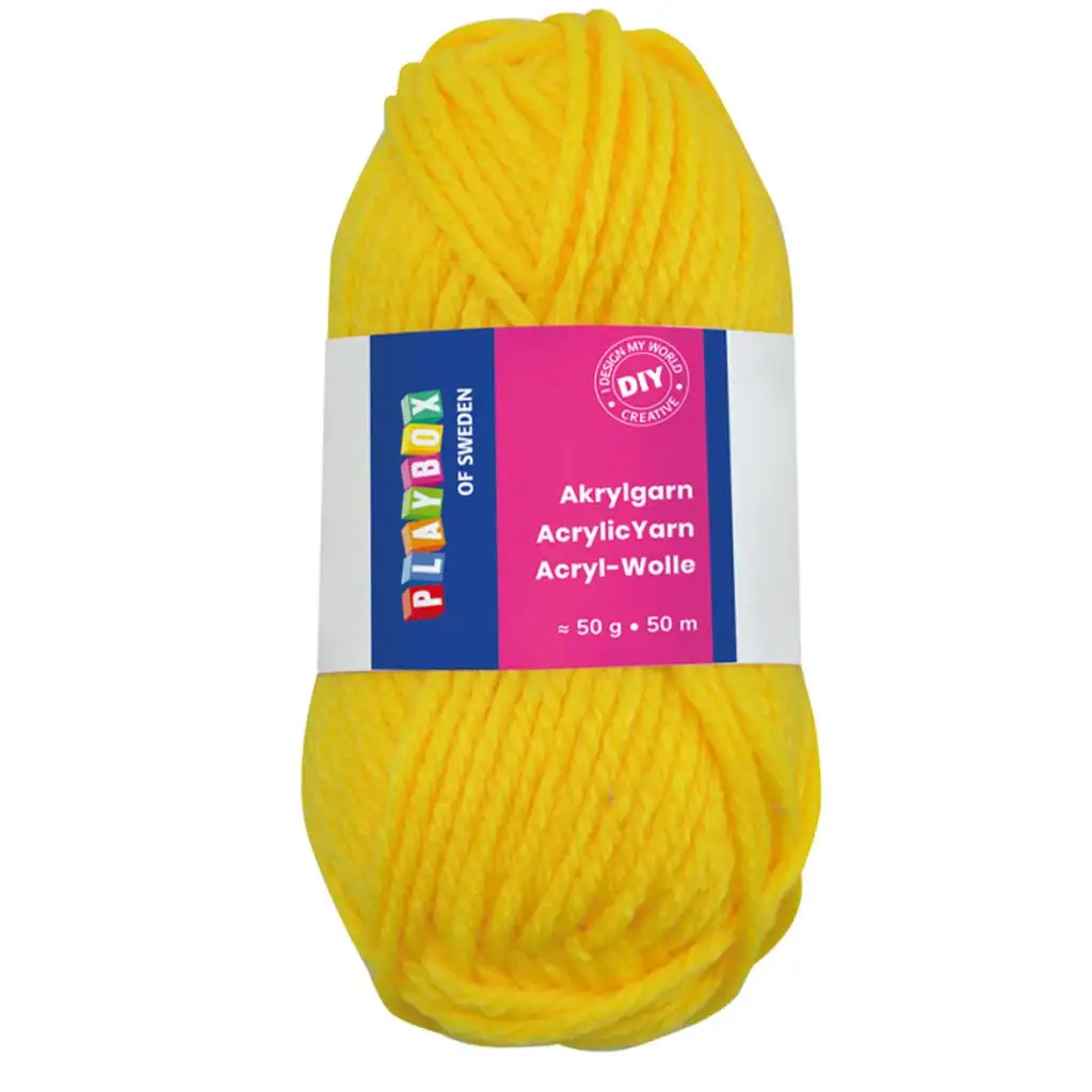 PlayBox: Akril fonal 50g sárga kép 1