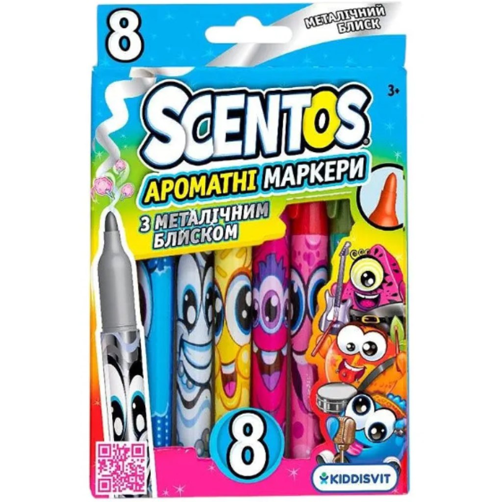 Scentos illatos metálfényű 8db-os filctoll szett kép 1