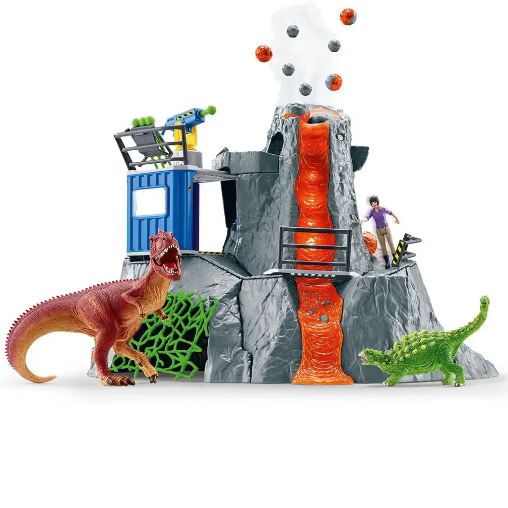 Schleich: A nagy vulkánexpedíció dinoszauruszokkal játékszett (42564) kép 2