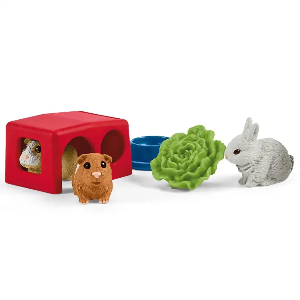 Schleich: Farm World - Otthon nyulaknak és tengerimalacoknak játékszett (42500) kép 3