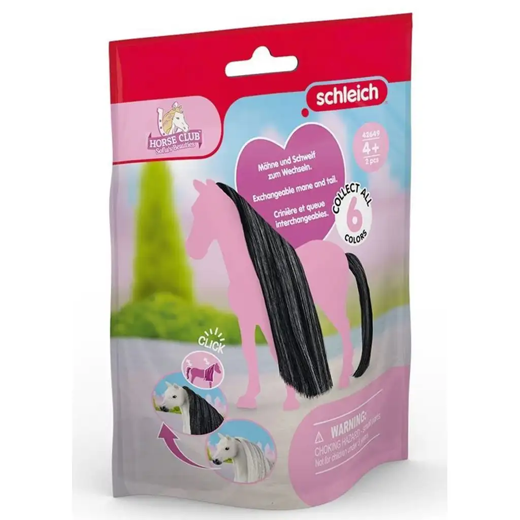 Schleich Horse Club: Sofia's Beauties - Fekete sörény és farok kiegészítő szett (42649) kép 1