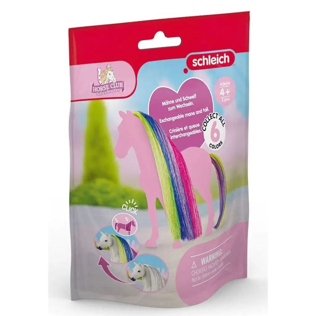 Schleich Horse Club: Sofia's Beauties - Szivárvány színű sörény és farok kiegészítő szett (42654) kép 1
