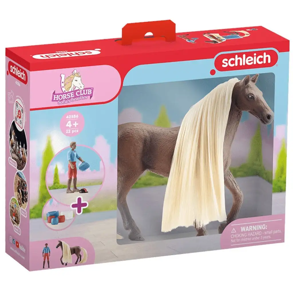 Schleich Horse Club: Sofia's Beauties - Leo és Rocky lova fésülhető sörénnyel kezdő készlet (42586) kép 1