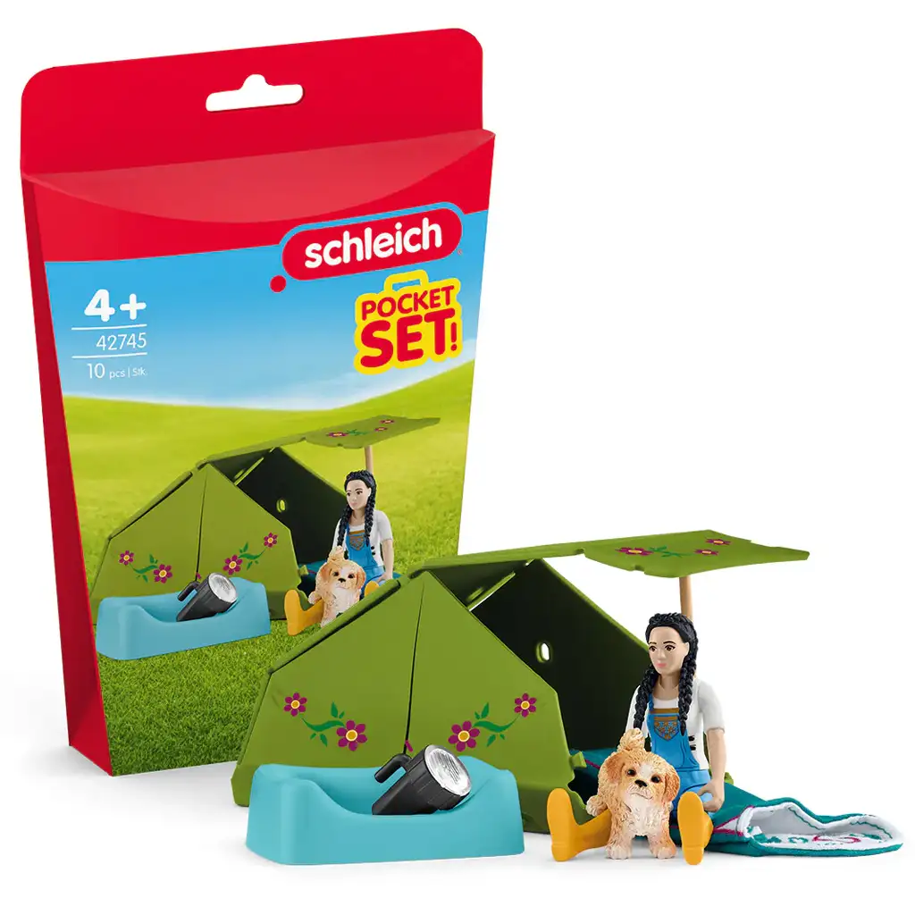 Schleich: Kemping kaland Kimmel és kutyusával játékszett (42745) kép 1