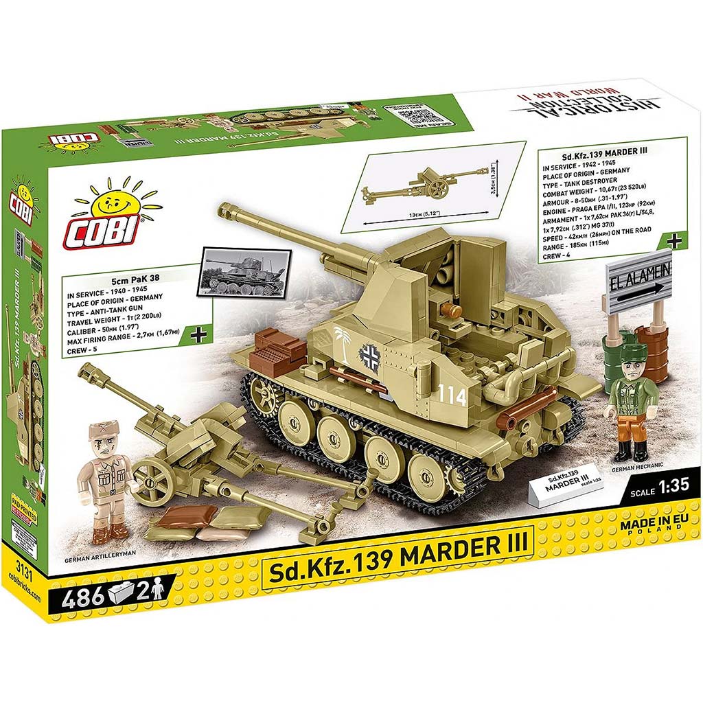 COBI: Sd.Kfz. 139 Marder III tank építőjáték (3131) kép 6