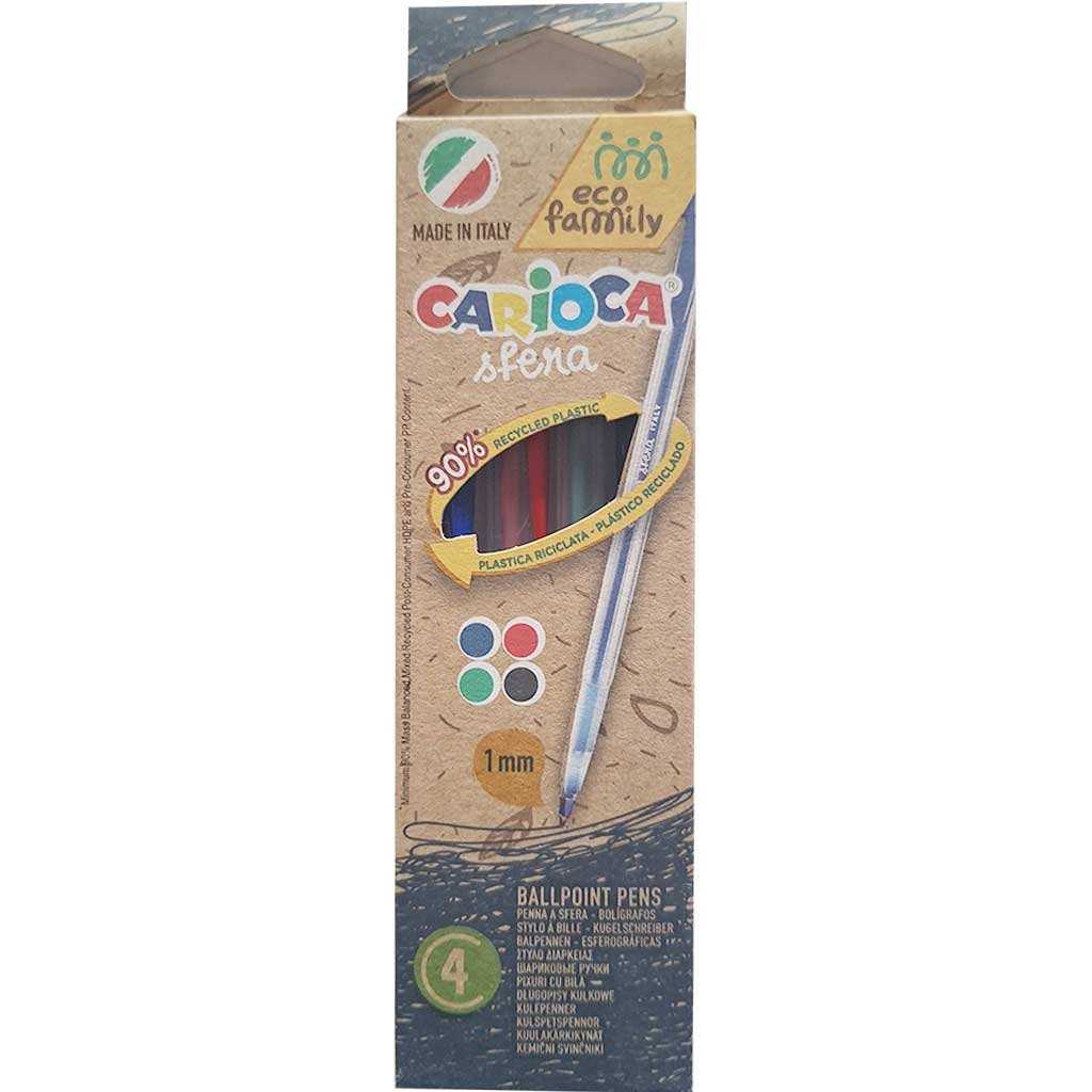 Eco Family Sfera 4db-os színes golyóstoll 1mm - Carioca kép 1
