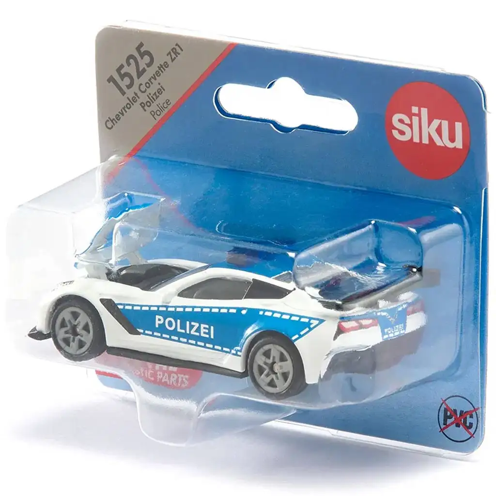 SIKU Chevrolet Corvette ZR1 rendőr kisautó 1/64 kép 5