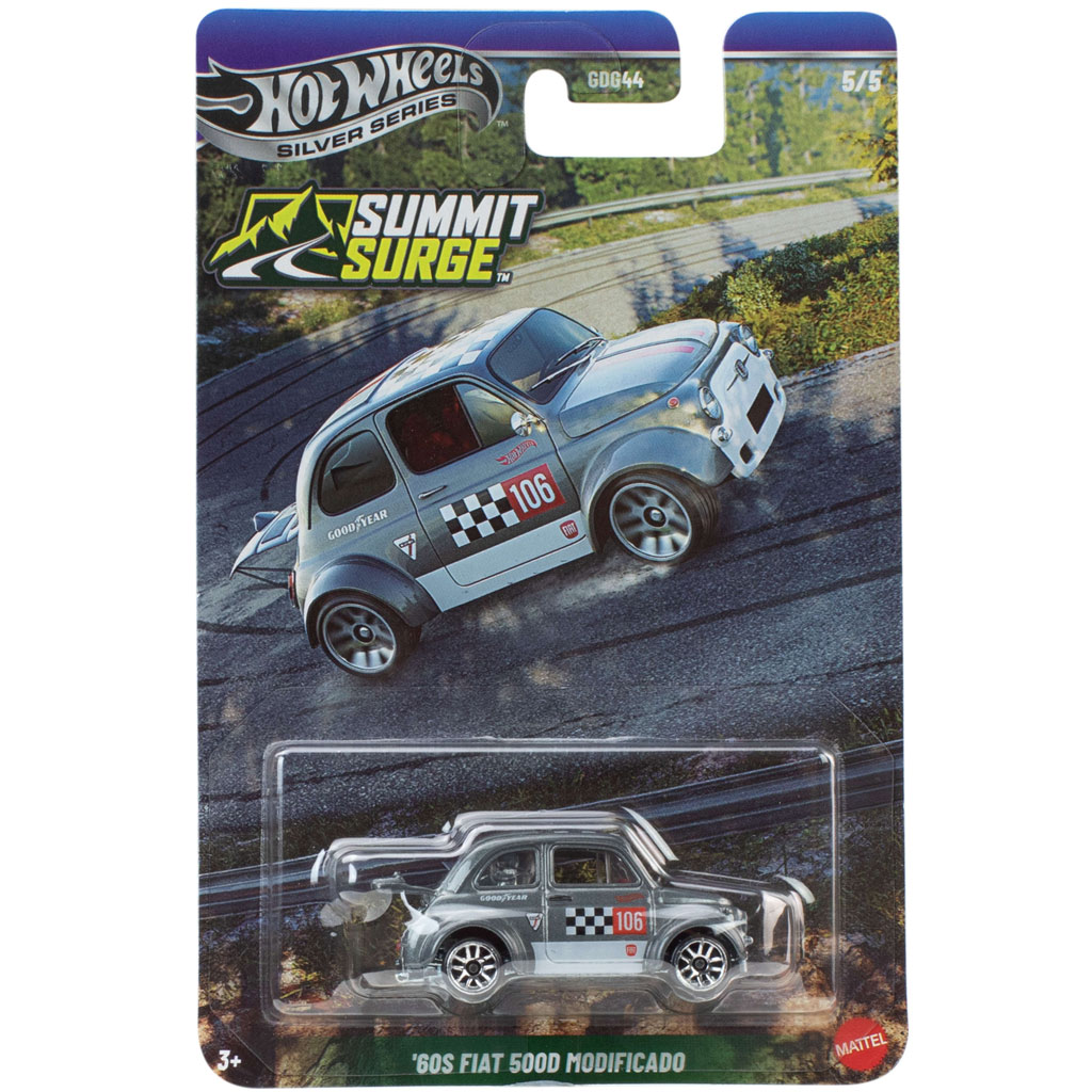 Hot Wheels Silver Series: '60S Fiat 500D Modificado kisautó 1/64 - Mattel kép 1