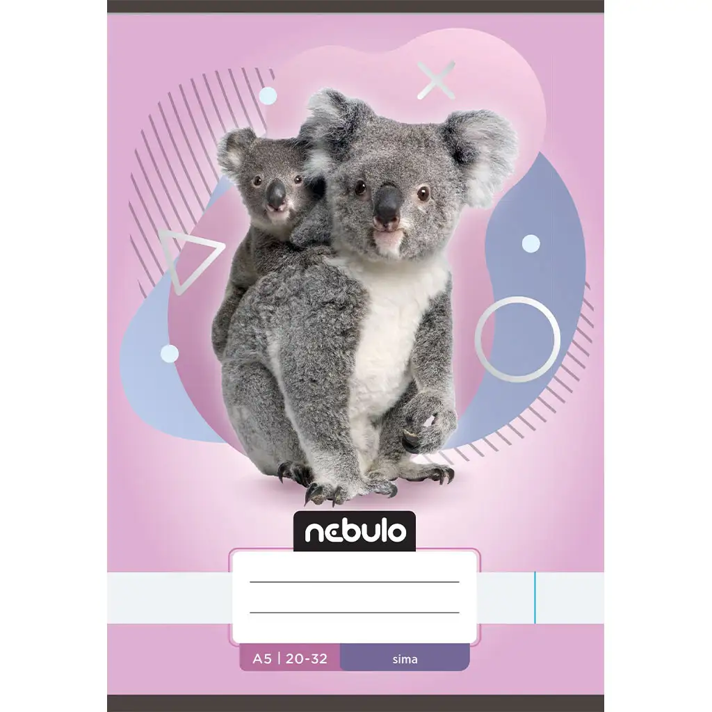 Nebulo: Tűzött sima füzet A5-ös 20-32 Állatos - Koala macis kép 1