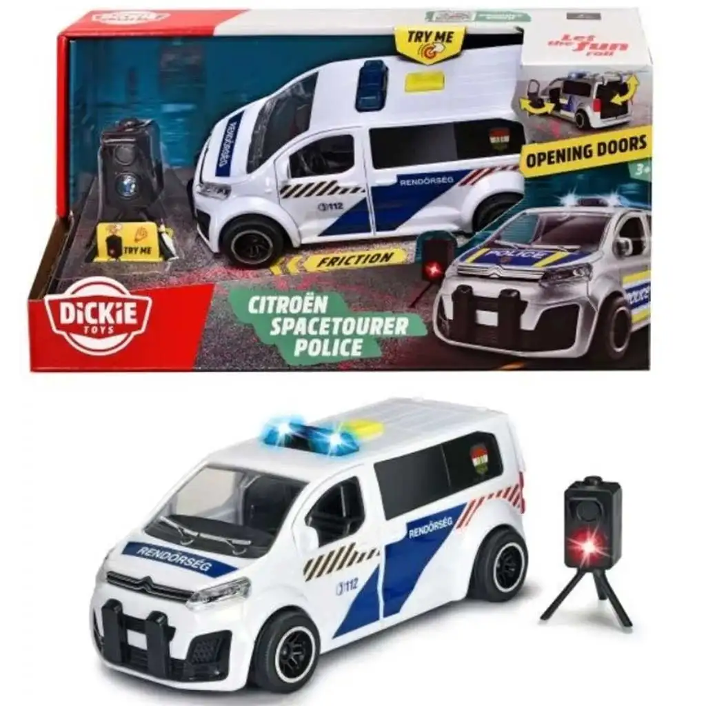 Dickie SOS széria: Citroen SpaceTourer rendőrautó trafipax-al - Simba toys kép 1