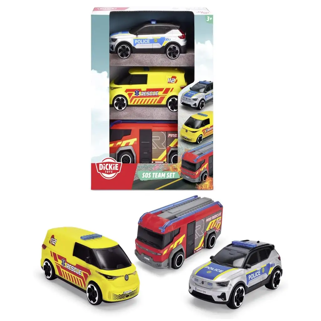 Vészhelyzeti járművek 3db-os szett - Dickie Toys kép 1