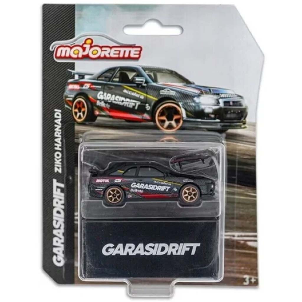 Majorette – Nissan Skyline R34 GarasiDrift Ziko Harnadi 1:64 méretarányú kisautó - Simba Toys kép 1