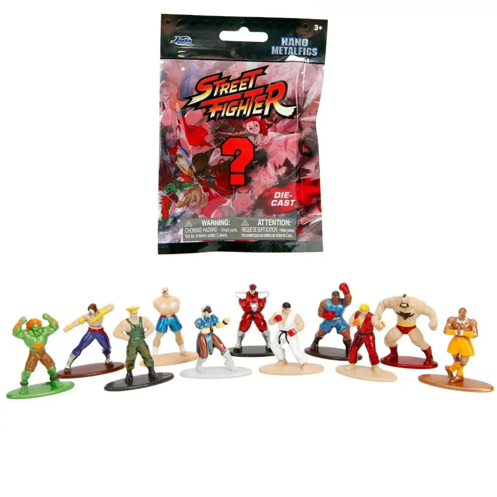 Street Fighter meglepetés nano metálfigurák 1db - Simba Toys kép 1
