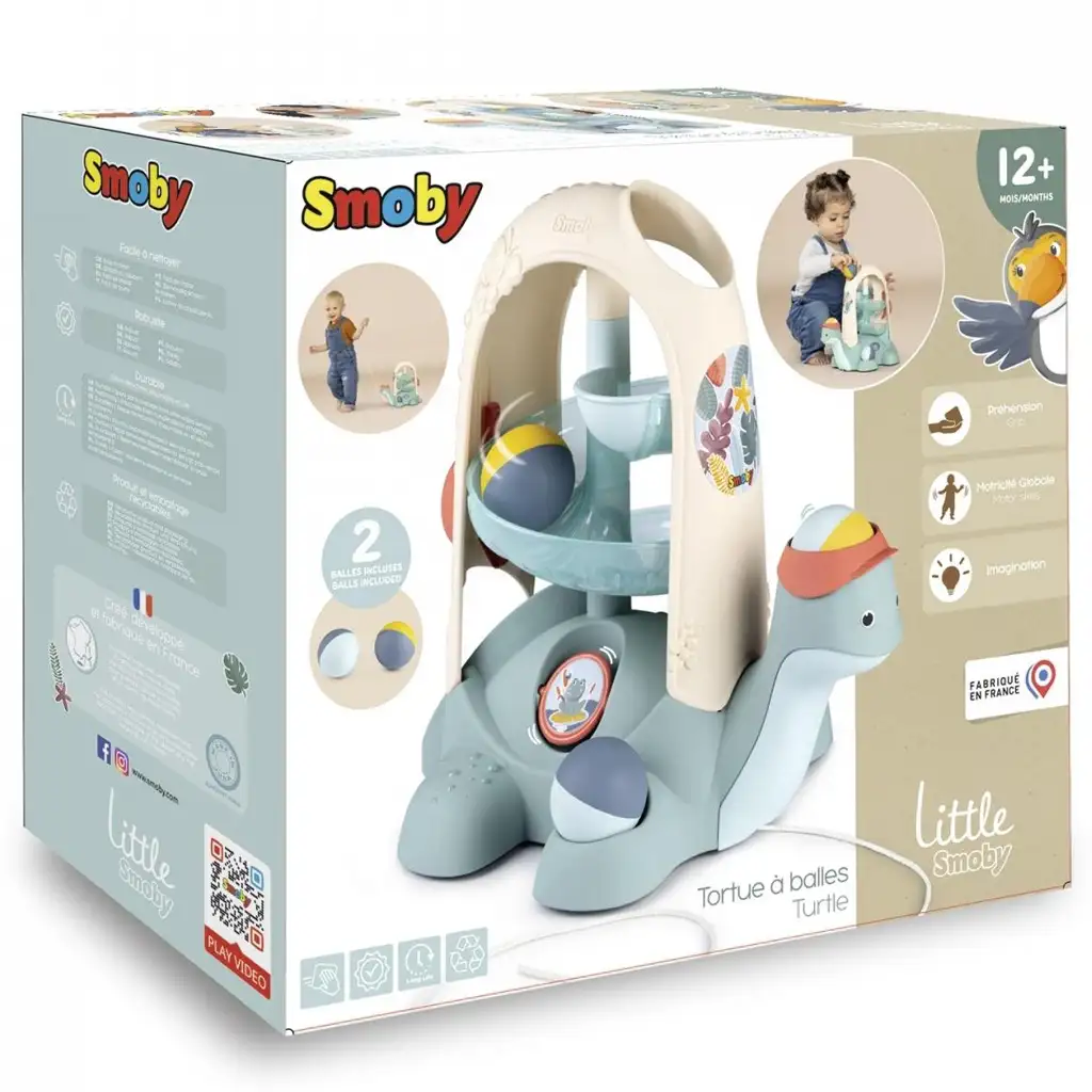 Little Smoby: Húzható teknős golyópálya bébijáték - Simba Toys kép 1