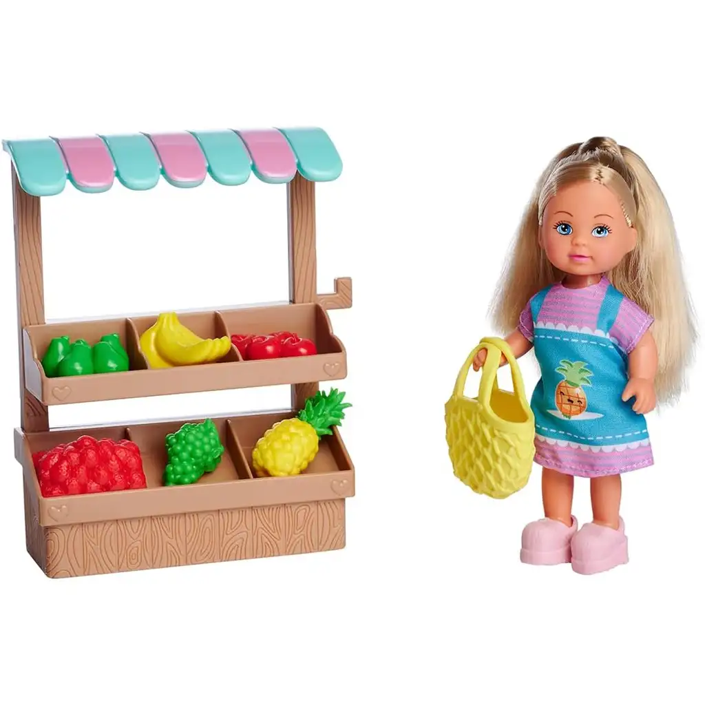 Évi Love: Évi baba gyümölcs standdal játékszett - Simba Toys kép 2