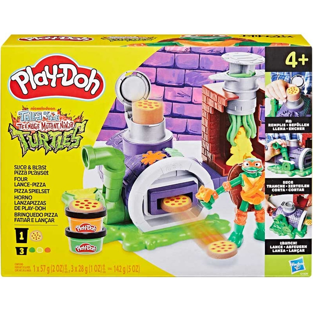Play-Doh: Tini Ninja Teknőcök Slice and blast pizza játékkészlet - Hasbro kép 1