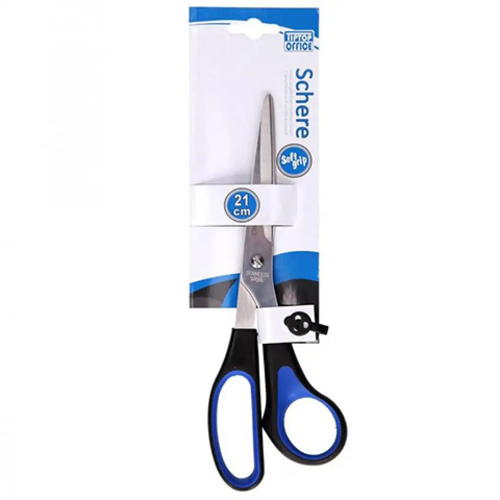 Spirit: Soft Grip fekete-kék olló 21cm kép 1