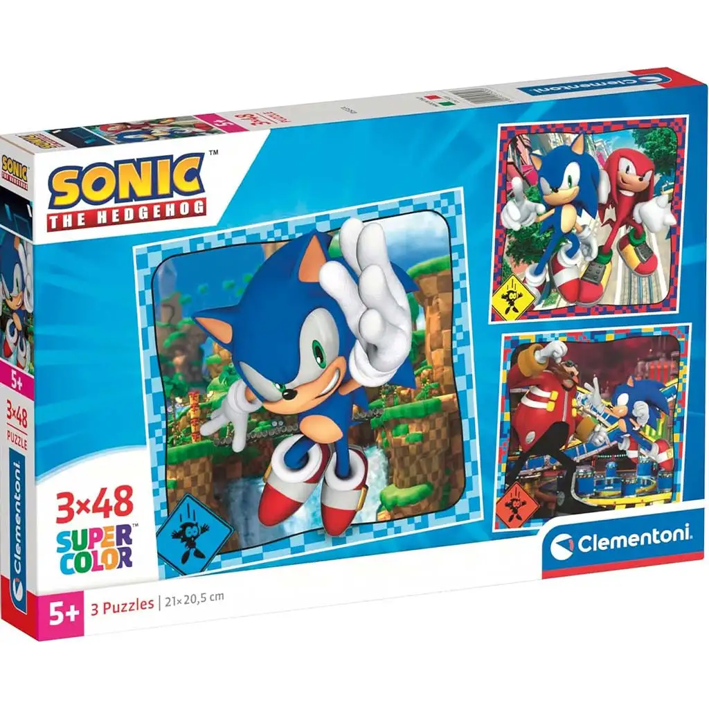 Sonic 3x48db-os Supercolor puzzle - Clementoni kép 1