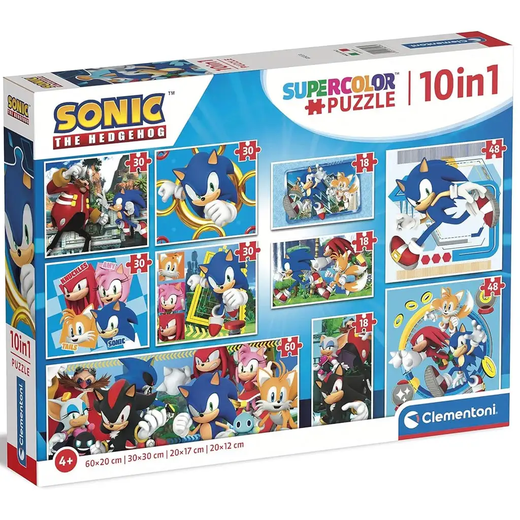 Sonic a sündisznó 10 az 1-ben supercolor puzzle - Clementoni kép 1