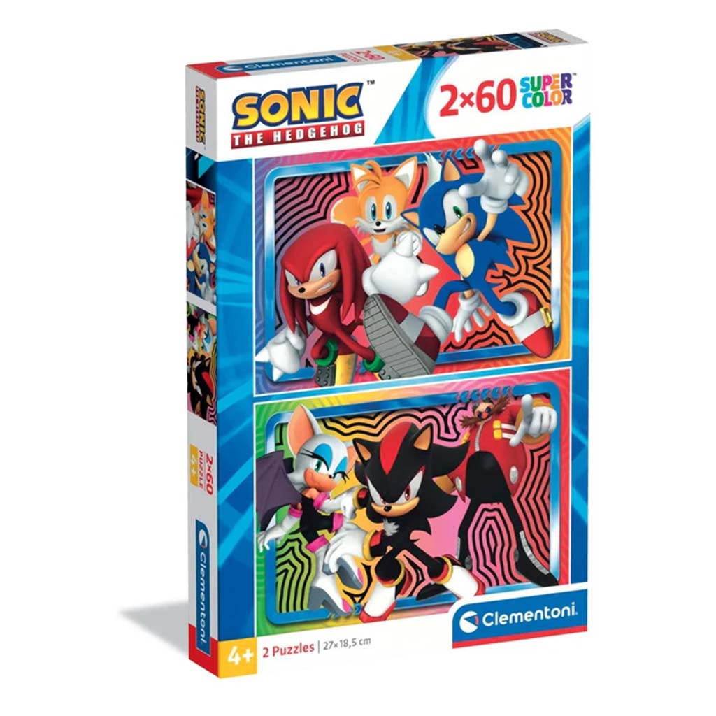 Sonic a sündisznó 2x60db-os supercolor puzzle - Clementoni kép 1