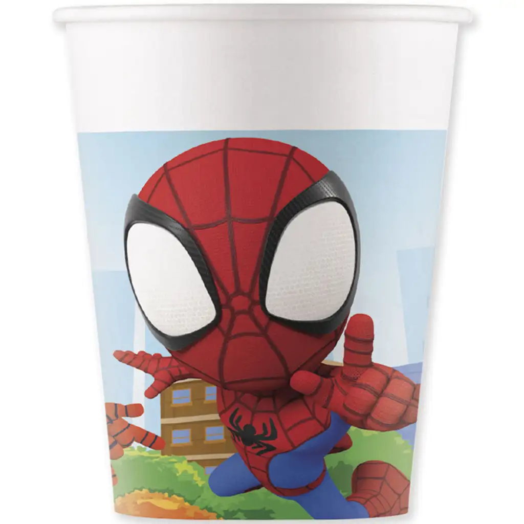 Spidey 8 db-os papírpohár szett 200ml kép 1