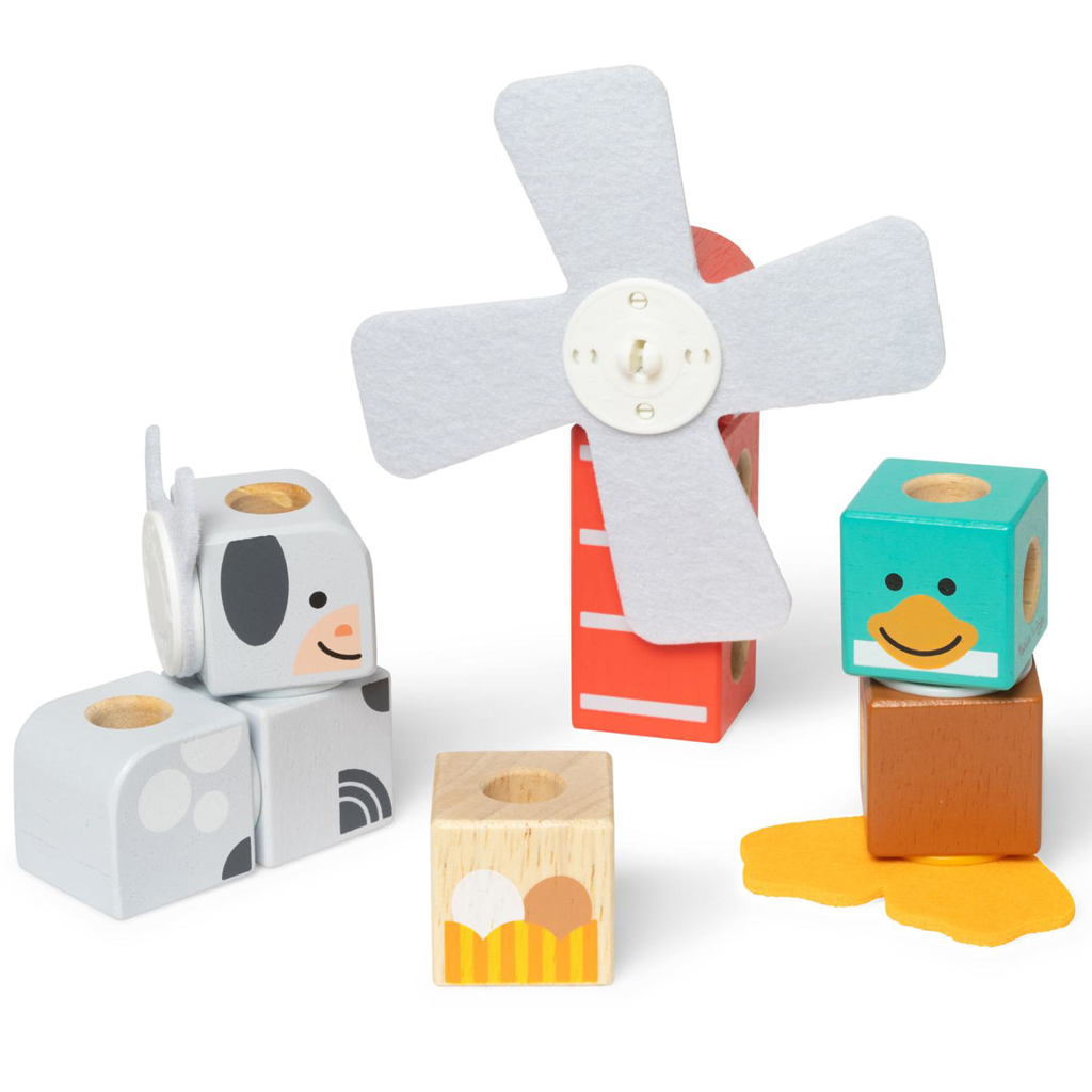 Blockables: Farm barátok fa építőjáték - Melissa & Doug kép 2