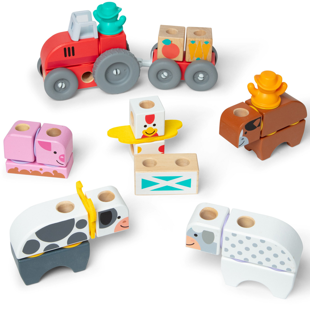 Blockables: Farm fa építőjáték - Melissa & Doug kép 2