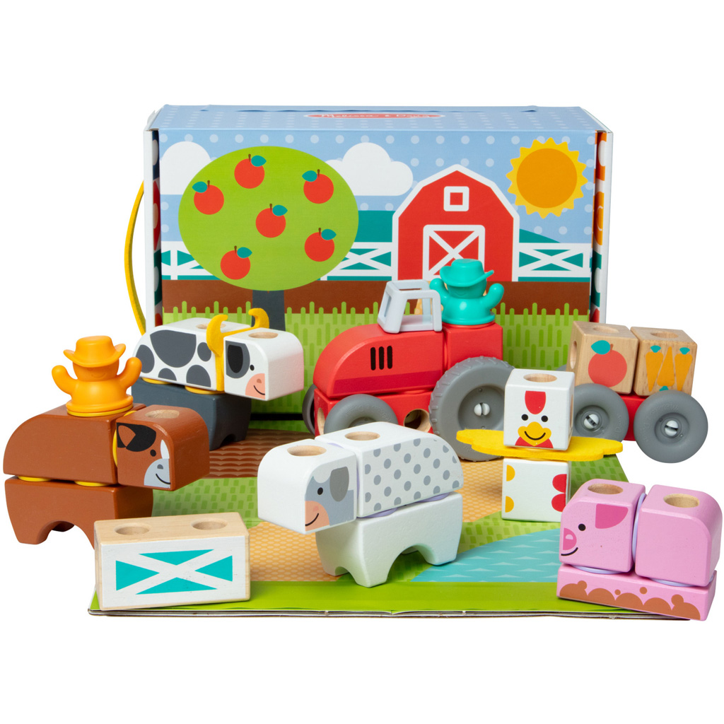 Blockables: Farm fa építőjáték - Melissa & Doug kép 1
