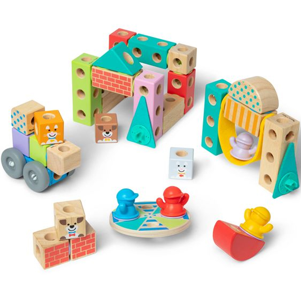 Blockables: Városi fa építőjáték - Melissa & Doug kép 3
