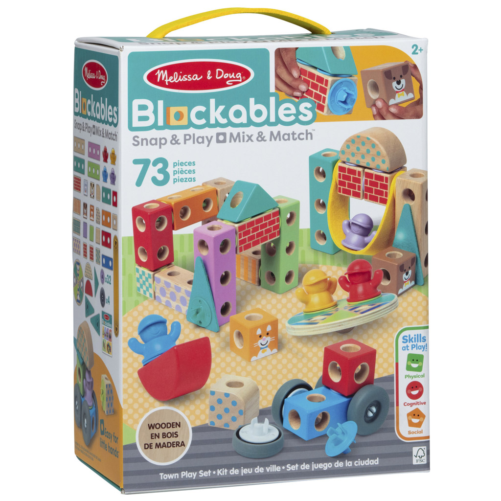 Blockables: Városi fa építőjáték - Melissa & Doug kép 1